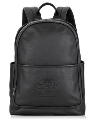 Zdjęcie produktu Skórzany dwukomorowy plecak męski z logo OCHNIK