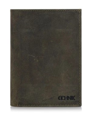 Zdjęcie produktu Skórzany portfel męski khaki OCHNIK