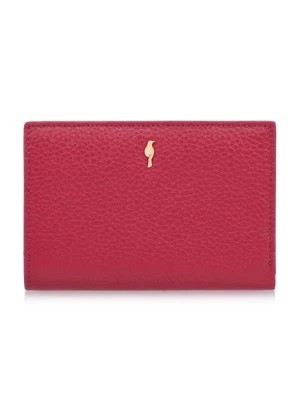 Zdjęcie produktu Skórzany różowy portfel damski z ochroną RFID OCHNIK