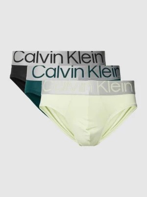 Zdjęcie produktu Slipy z dodatkiem streczu w zestawie 3 szt. model ‘Steel’ Calvin Klein Underwear