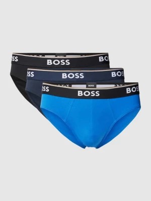 Zdjęcie produktu Slipy z elastycznym paskiem z logo w zestawie 3 szt. Boss
