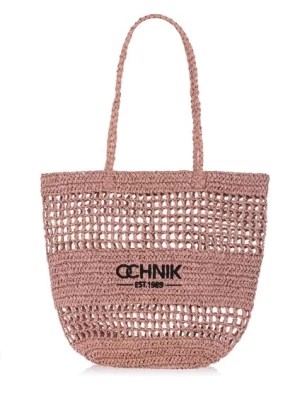 Zdjęcie produktu Słomkowa różowa torebka shopper damska OCHNIK