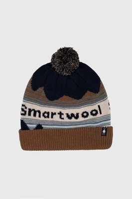Zdjęcie produktu Smartwool czapka z domieszką wełny kolor brązowy z grubej dzianiny