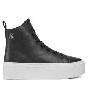 Zdjęcie produktu Sneakersy Calvin Klein Jeans Cupsole Flatform Mid Wl Lth Wn YW0YW01180 Black/Bright White BEH