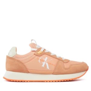 Zdjęcie produktu Sneakersy Calvin Klein Jeans Runner Sock Laceup Ny-Lth Wn YW0YW00840 Apricot Ice/Bright White 0JL