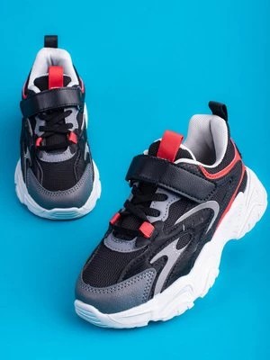 Zdjęcie produktu Sneakersy chłopięce na grubej platformie czarne Shelvt