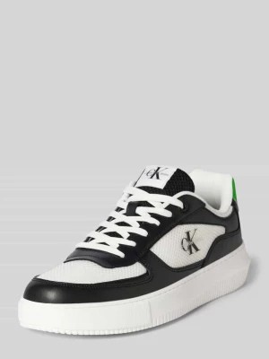 Zdjęcie produktu Sneakersy skórzane z detalem z logo model ‘CHUNKY CUPSOLE MIX IN MET’ Calvin Klein Jeans