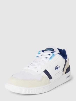 Zdjęcie produktu Sneakersy skórzane z obszyciem w kontrastowym kolorze model ‘T-CLIP’ Lacoste