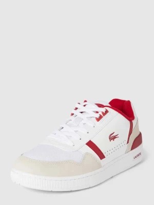 Zdjęcie produktu Sneakersy skórzane z obszyciem w kontrastowym kolorze model ‘T-CLIP’ Lacoste