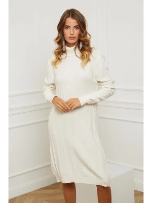 Zdjęcie produktu Joséfine Sukienka dzianinowa "Bernie" w kolorze białym rozmiar: XL