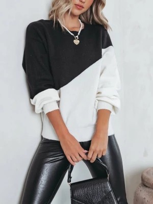 Zdjęcie produktu So You Sweter w kolorze czarno-kremowym rozmiar: S