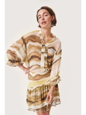 Zdjęcie produktu Soaked in Luxury Bluzka "Josefine" w kolorze karmelowo-kremowym rozmiar: XXL