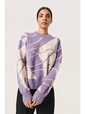 Zdjęcie produktu Soaked in Luxury Sweter "Rakel" w kolorze fioletowo-kremowym rozmiar: L