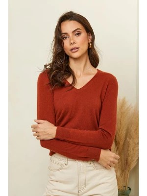 Zdjęcie produktu Soft Cashmere Kaszmirowy sweter w kolorze jasnobrązowym rozmiar: M