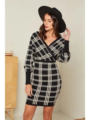 Zdjęcie produktu Soft Cashmere Sukienka w kolorze czarno-beżowym rozmiar: 34/36