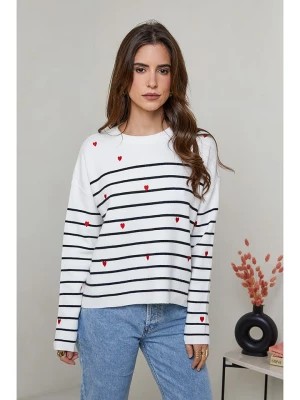 Zdjęcie produktu Soft Cashmere Sweter w kolorze biało-czarnym rozmiar: 38/40
