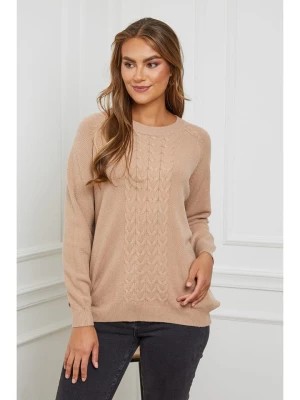 Zdjęcie produktu Soft Cashmere Sweter w kolorze jasnobrązowym rozmiar: 34/36