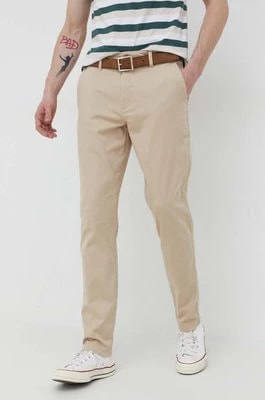 Zdjęcie produktu Solid spodnie męskie kolor beżowy proste