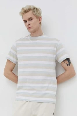 Zdjęcie produktu Solid t-shirt bawełniany męski kolor niebieski wzorzysty