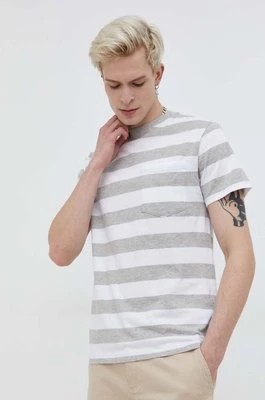 Zdjęcie produktu Solid t-shirt bawełniany męski kolor szary wzorzysty