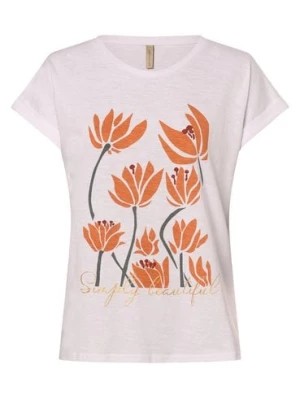 Zdjęcie produktu soyaconcept® Koszulka damska - SC-Babette FP 65 Kobiety Bawełna biały|pomarańczowy nadruk,