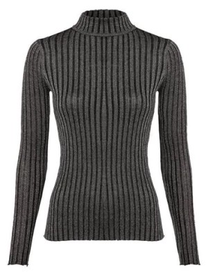 Zdjęcie produktu soyaconcept® Sweter damski Kobiety wiskoza czarny|srebrny w paski,