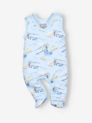 Zdjęcie produktu Śpiochy niemowlęce z bawełny organicznej dla chłopca - Samoloty NINI