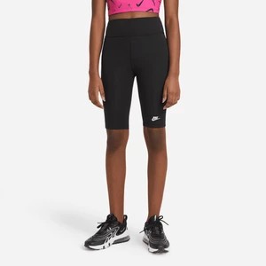 Zdjęcie produktu Spodenki do jazdy na rowerze z wysokim stanem dla dużych dzieci (dziewcząt) 23 cm Nike Sportswear - Czerń