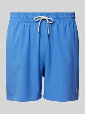 Zdjęcie produktu Spodenki kąpielowe w jednolitym kolorze z elastycznym pasem Polo Ralph Lauren Underwear