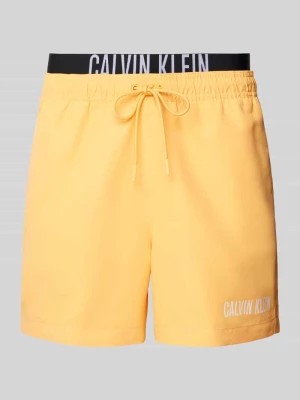 Zdjęcie produktu Spodenki kąpielowe z elastycznym pasem z logo Calvin Klein Underwear