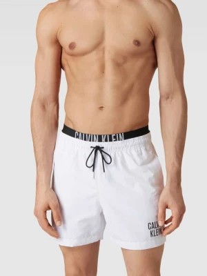 Zdjęcie produktu Spodenki kąpielowe z elastycznym paskiem z logo Calvin Klein Underwear