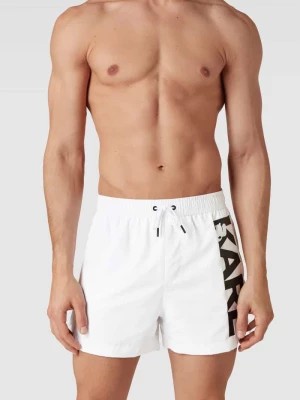 Zdjęcie produktu Spodenki kąpielowe z nadrukiem z logo Karl Lagerfeld Beachwear
