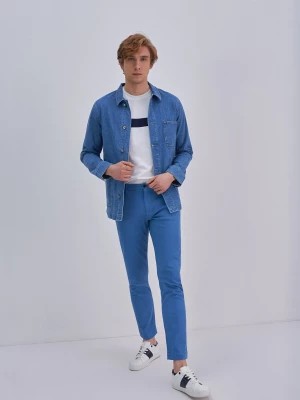 Zdjęcie produktu Spodnie chinosy męskie niebieskie Tomy 406 BIG STAR