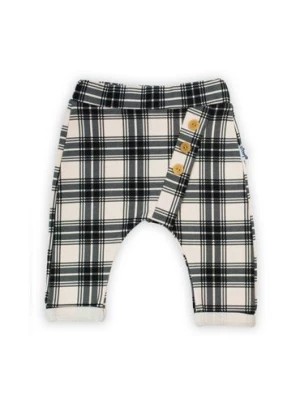 Zdjęcie produktu Spodnie chłopięce w kratkę czarne Nicol