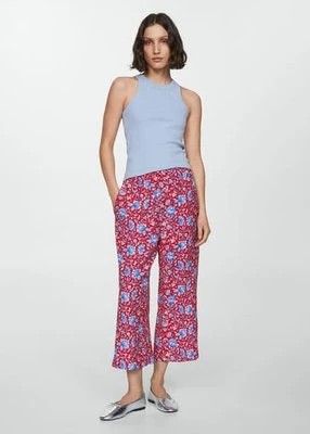 Zdjęcie produktu Spodnie culotte z kwiatowym wzorem Mango