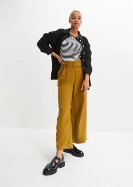 Zdjęcie produktu Spodnie culotte z paskiem bonprix