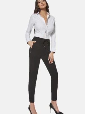 Zdjęcie produktu Spodnie damskie materiałowe czarne BAS BLEU