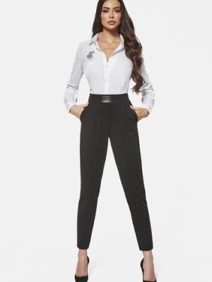 Zdjęcie produktu Spodnie damskie materiałowe czarne BAS BLEU