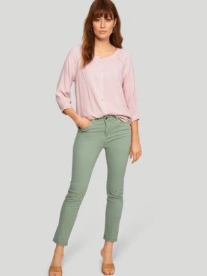 Zdjęcie produktu Spodnie damskie oliwkowe typu slim Greenpoint
