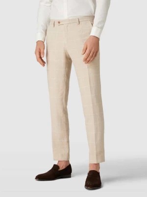 Zdjęcie produktu Spodnie do garnituru o kroju slim fit w kratę windowpane CG - Club of Gents