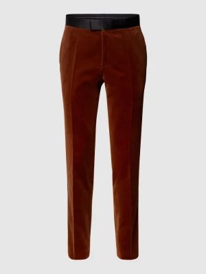 Zdjęcie produktu Spodnie do garnituru o kroju slim fit z obszyciem w kontrastowym kolorze Boss