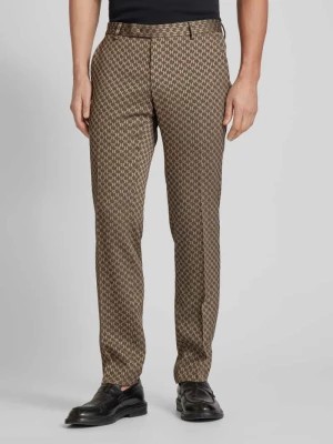 Zdjęcie produktu Spodnie do garnituru o kroju slim fit ze wzorem na całej powierzchni Karl Lagerfeld