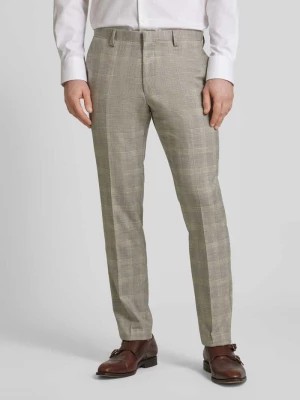 Zdjęcie produktu Spodnie do garnituru o kroju slim fit ze wzorem w kratę glencheck Roy Robson