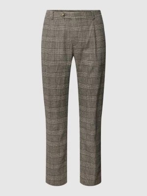 Zdjęcie produktu Spodnie do garnituru o kroju slim fit ze wzorem w kratę glencheck Windsor