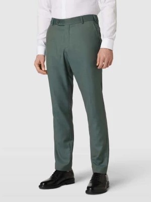Zdjęcie produktu Spodnie do garnituru z wpuszczanymi kieszeniami w stylu francuskim w kolorze ciemnozielonym Wilvorst