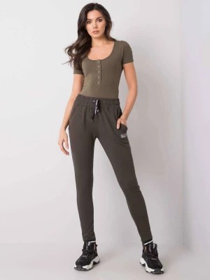 Zdjęcie produktu Spodnie dresowe ciemny khaki casual Merg