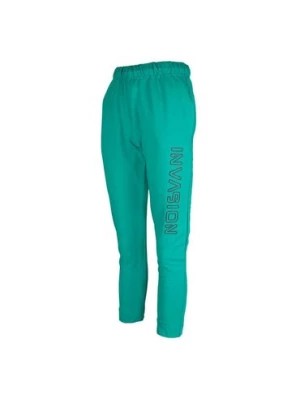 Zdjęcie produktu Spodnie dresowe dla chłopca kolor zielony aplikacja na nogawce INVASION TUP TUP