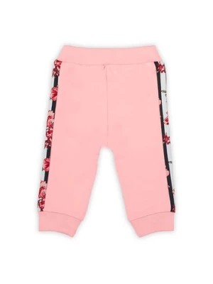 Zdjęcie produktu Spodnie dresowe dziewczęce z lampasami - różowe Nicol