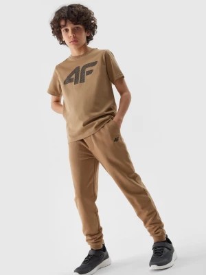 Zdjęcie produktu Spodnie dresowe joggery chłopięce - beżowe 4F