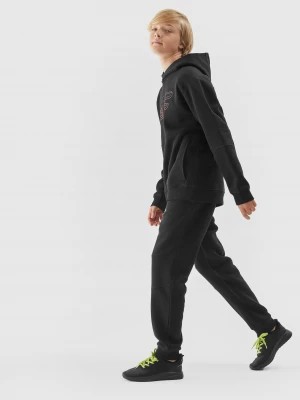 Zdjęcie produktu Spodnie dresowe joggery chłopięce - czarne 4F
